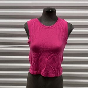 Women's Sleeveless Pink Spandex Top